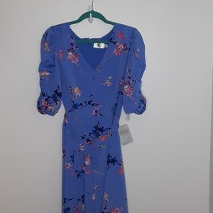 NWOT Eliza J Mid Length Blue Dress size 14